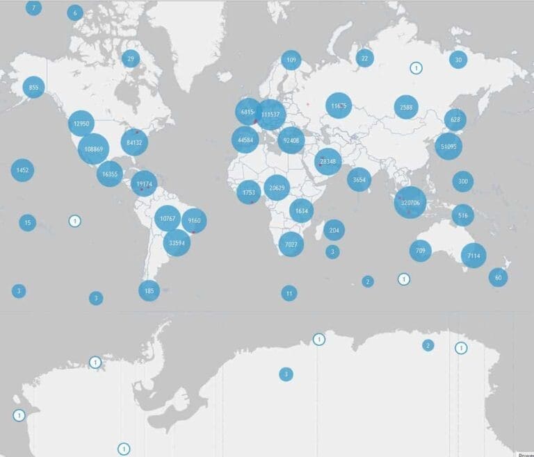 One Million Tweet Map Visualization